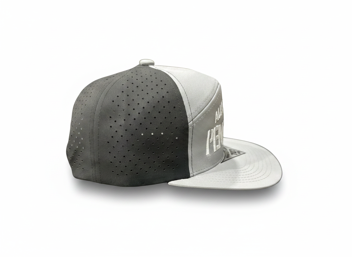 7 Panel Hydro Performance Flat Bill Snapback Trucker Cap - Allergic to Pendejos