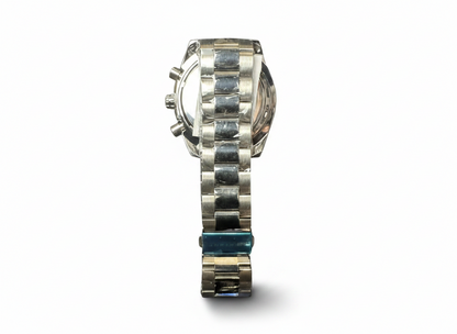 Men's Aknight 45mm Big Face Stainless Steel & Blue Watch