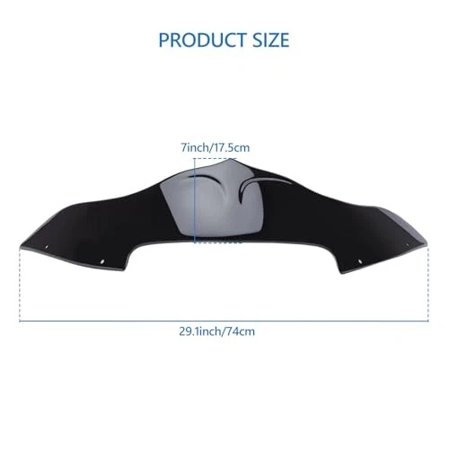 Bravema 7 inch Windscreen Bat-Style Fit for Harley Touring Road Glide 2015-2023