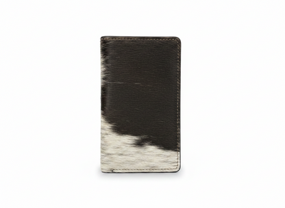 Handcrafted Leather Tooled Cowhide Clutch Wallet 4" x 7.5"