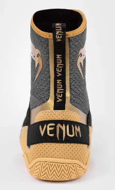 Venum Elite Monogram Boxing Shoe in Black/Beige, Size 8
