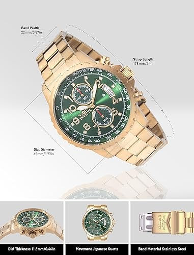 Invicta Specialty Men's Watch - 45mm, Gold (48898)