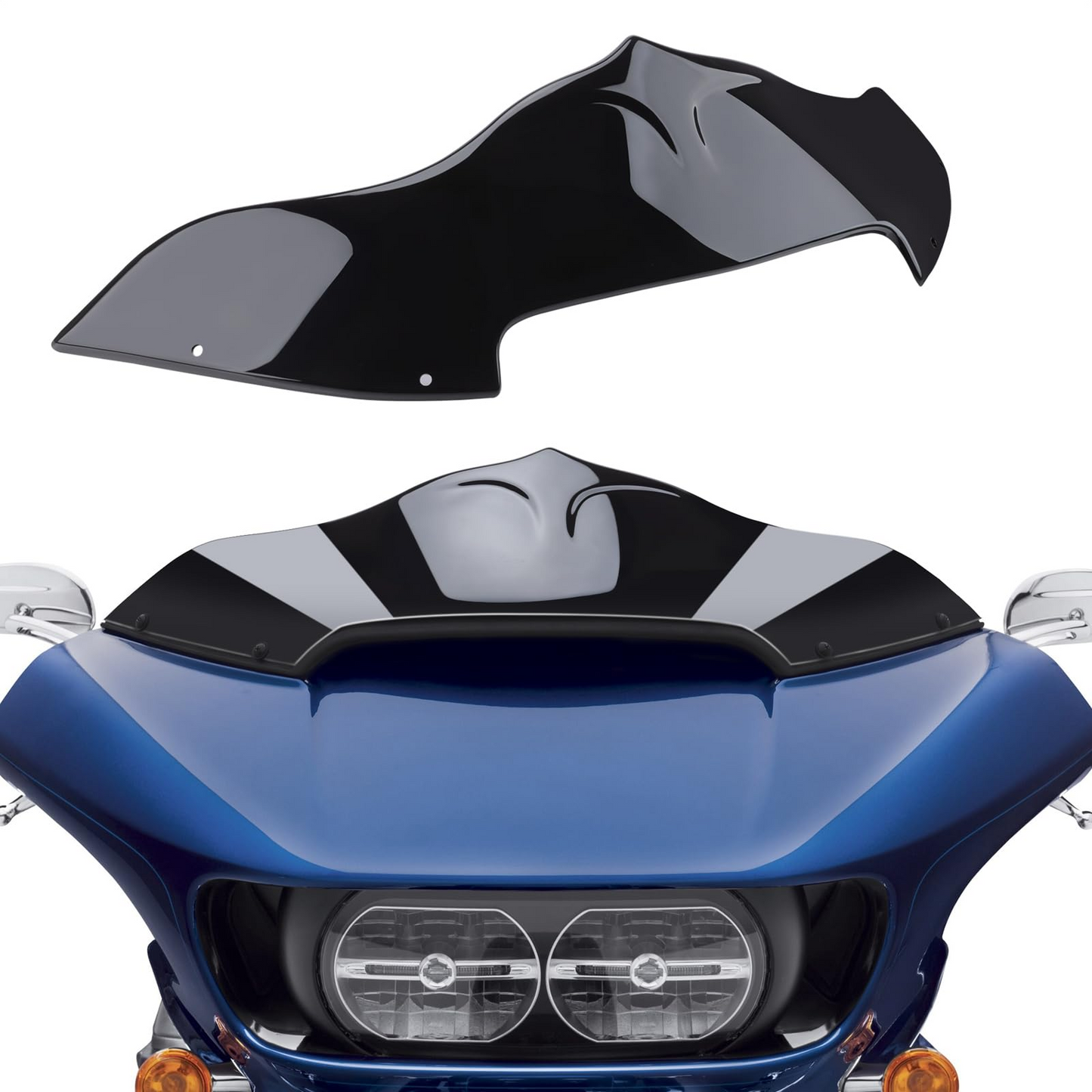 Bravema 7 inch Windscreen Bat-Style Fit for Harley Touring Road Glide 2015-2023