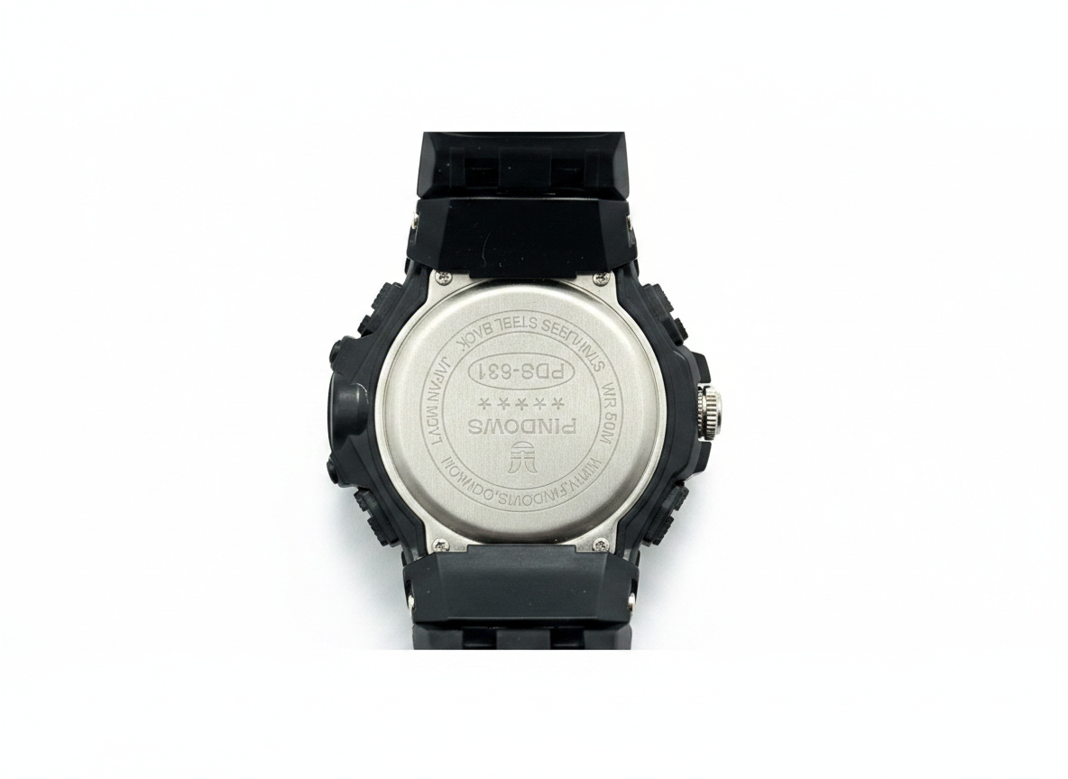 PINDOWS Men's Military Outdoor Sports Watch PDS-631-N2 Black Gold
