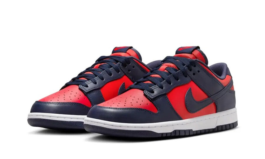 Men's Nike Dunk Low "University Red Obsidian" Sneakers 8M Red/Navy Blue