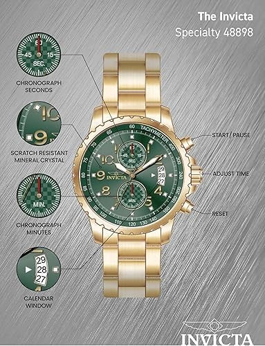 Invicta Specialty Men's Watch - 45mm, Gold (48898)