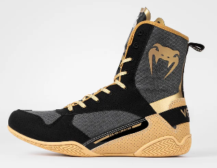 Venum Elite Monogram Boxing Shoe in Black/Beige, Size 8