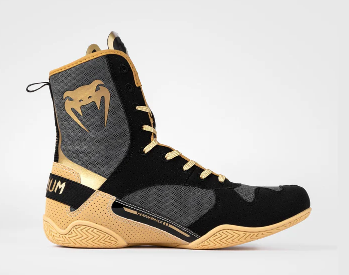 Venum Elite Monogram Boxing Shoe in Black/Beige, Size 8