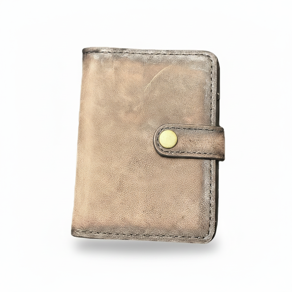 Handcrafted Distressed Bi-Fold Leather Wallet 5" x 7.5"