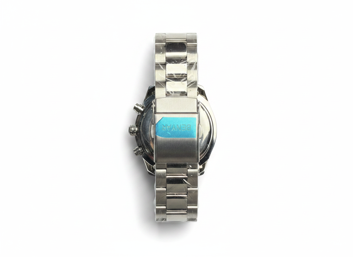Men's Benyar 45mm Big Face Stainless Steel & Black