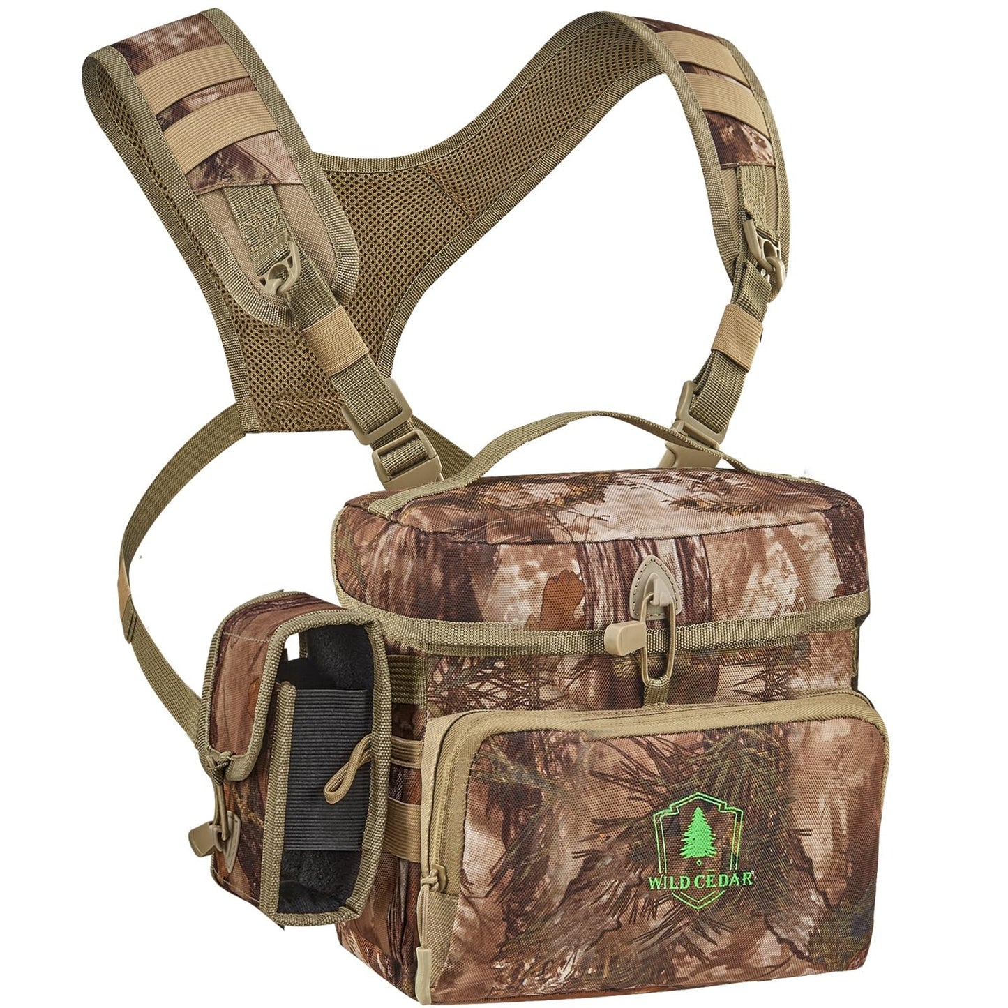 Wild Cedar Binocular Harness Chest Pack with Rangefinder Pouch