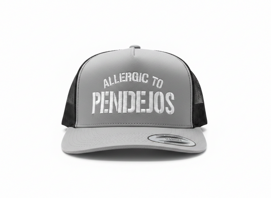 7 Panel Hydro Performance Flat Bill Snapback Trucker Cap - Allergic to Pendejos