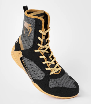 Venum Elite Monogram Boxing Shoe in Black/Beige, Size 8