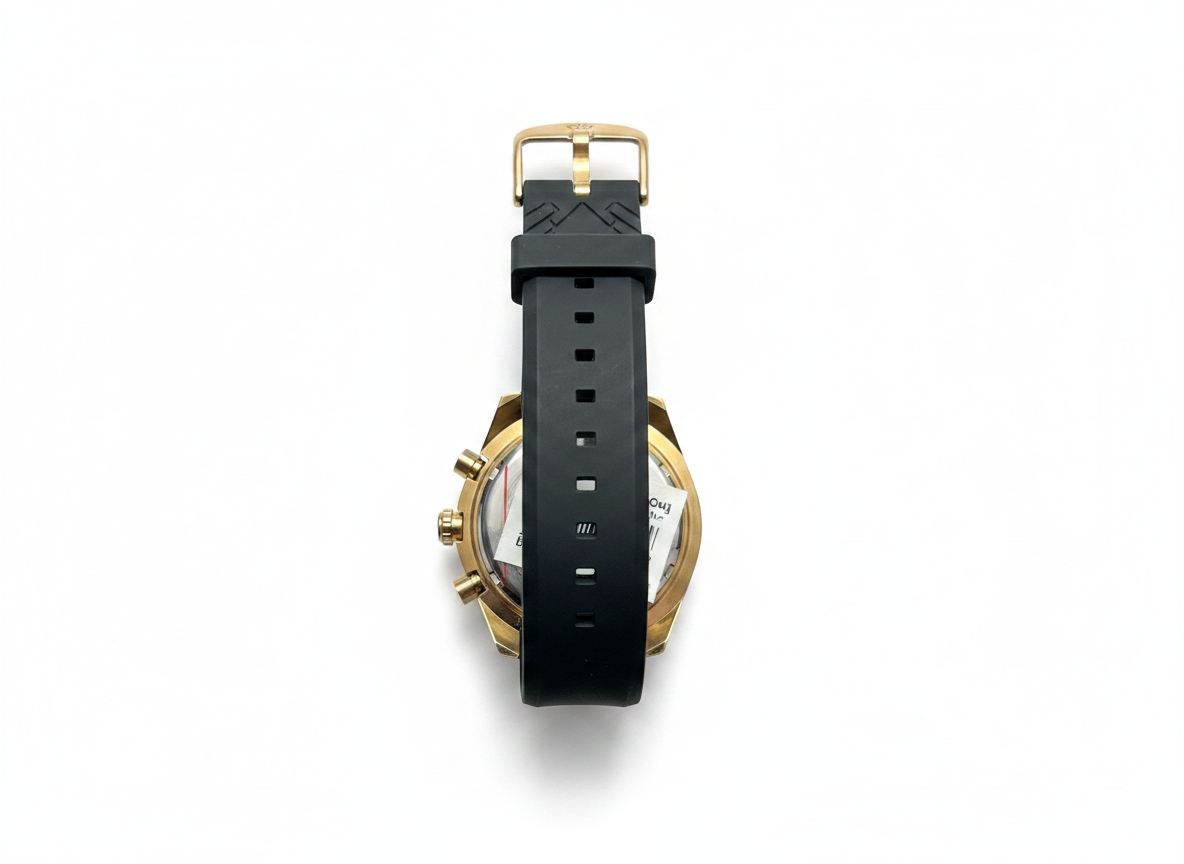 Men's Aknight 44mm Big Face Black & Gold w/ Silicone Strap