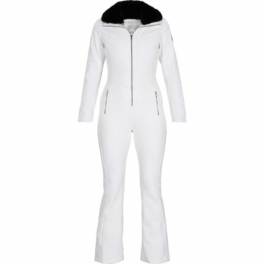 Obermeyer Katze Snowboarding Ski Suit 550 FP White Black Size 8