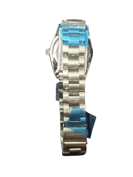 Men's Aknight 39mm Stainless Steel Watch Silver & Orange